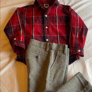 Janie and Jack boy’s holiday outfit- shirt size 3